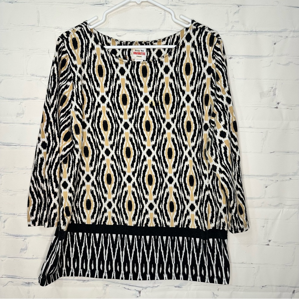 Women’s Ruby Rd Size 2XL Multi Color Long Sleeve‎ Top